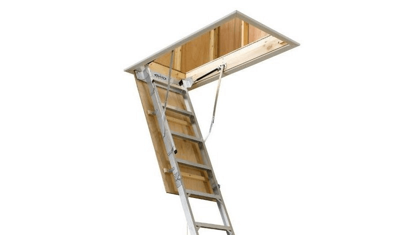 Attic folding stairs